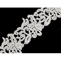 Bestickte spitze breite 70–75 mm - Créme sehr hell (1 Meter)