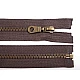 Altmessing-reißverschluss nr. 5, länge 60 cm, für jacken - Schokolade-braun (1 Stück)