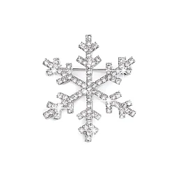 Brosche schneeflocke mit geschliffenen steinen - Crystal (1 Stück)