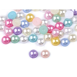 Cabochons/halbperlen/perlen zum aufkleben ø 9 mm - Pastell mix (10 Gramm)