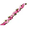 Bestickte borte mit 3d blumen breit 15 mm - Pink (9 Meter)