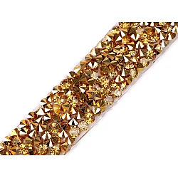 Strassband zum aufbügeln breite 15 mm - Gold (1 Meter)