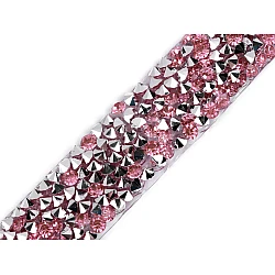 Strassband zum aufbügeln breite 15 mm - Babyrosa (1 Meter)