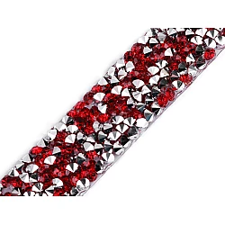 Strassband zum aufbügeln breite 15 mm - Rot (1 Meter)