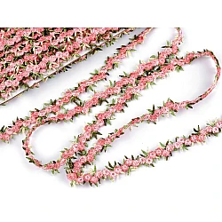 Bestickte borte mit 3d-blumen, breite 20 mm - Puderig (1 Meter)