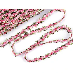 Bestickte borte mit 3d-blumen, breite 20 mm - Rosa (1 Meter)