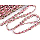 Bestickte borte mit 3d-blumen, breite 20 mm - Rosa (1 Meter)