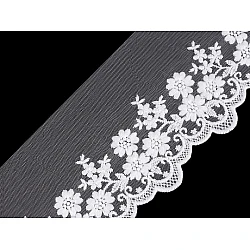 Bestickte spitze auf monofil breite 90 mm - Off white (1 Meter)