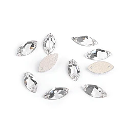 Geschliffene steinchen navette zum annähen - Crystal (63 Stücke)