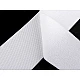 Flacher klettverschluss haken + plüsch, breite 50 mm, fein - Weiß (1 Meter)