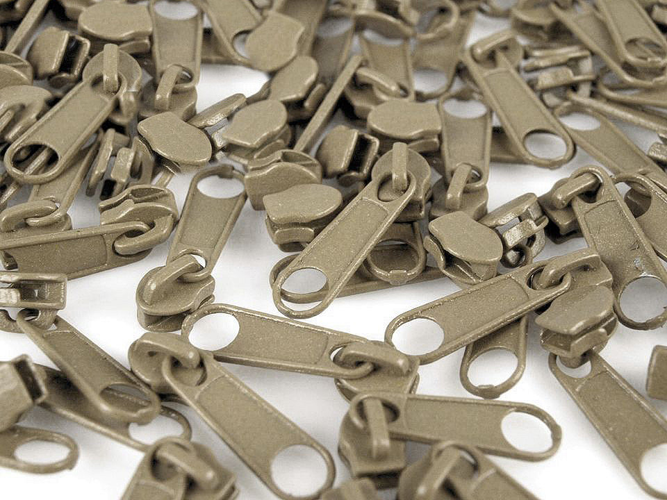 Schieber für spiralreißverschlüsse nr. 3 für pol-meterware - Nickel (10 Stücke)