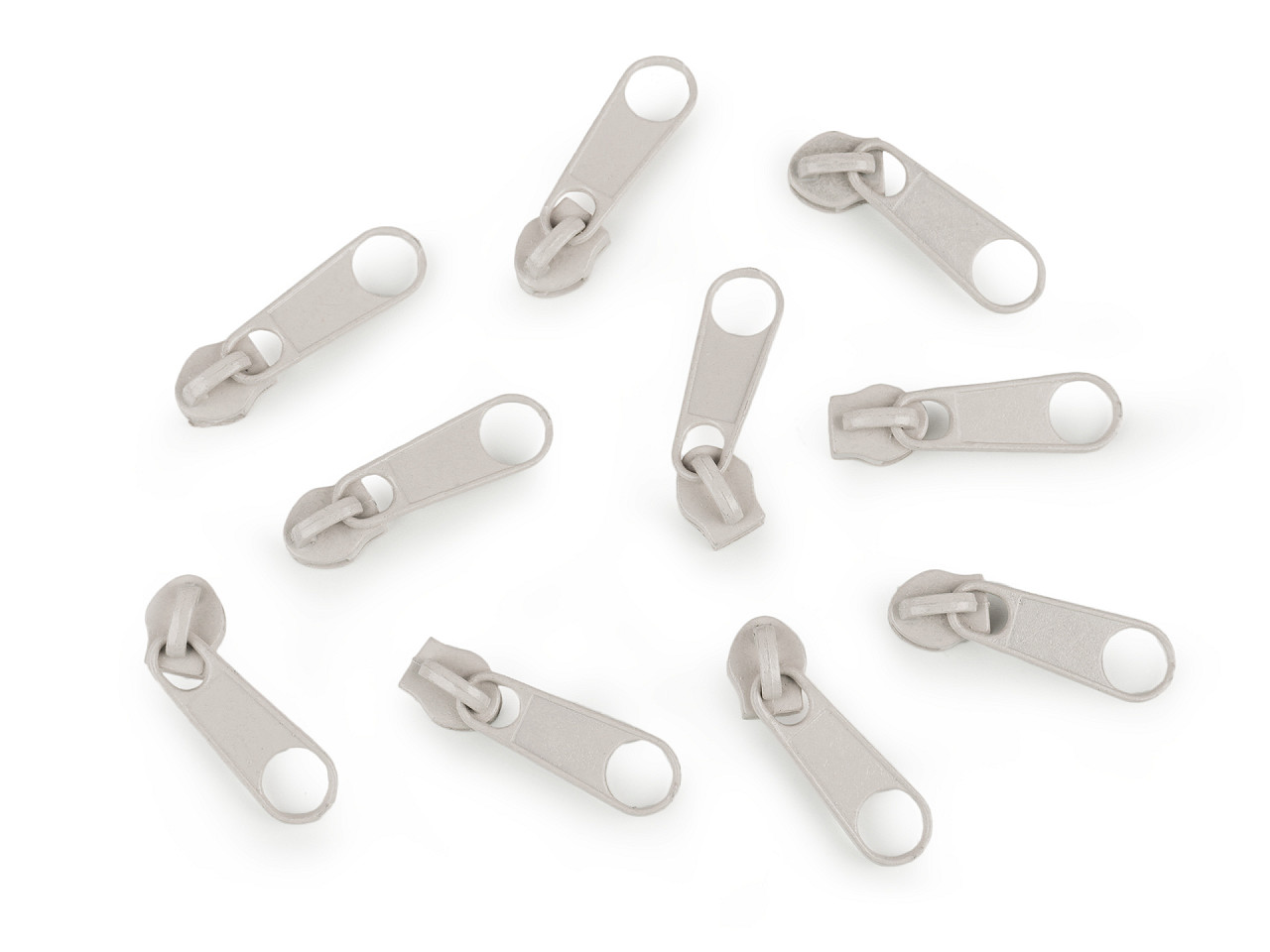 Schieber für spiralreißverschlüsse nr. 3 für pol-meterware - Nickel (10 Stücke)