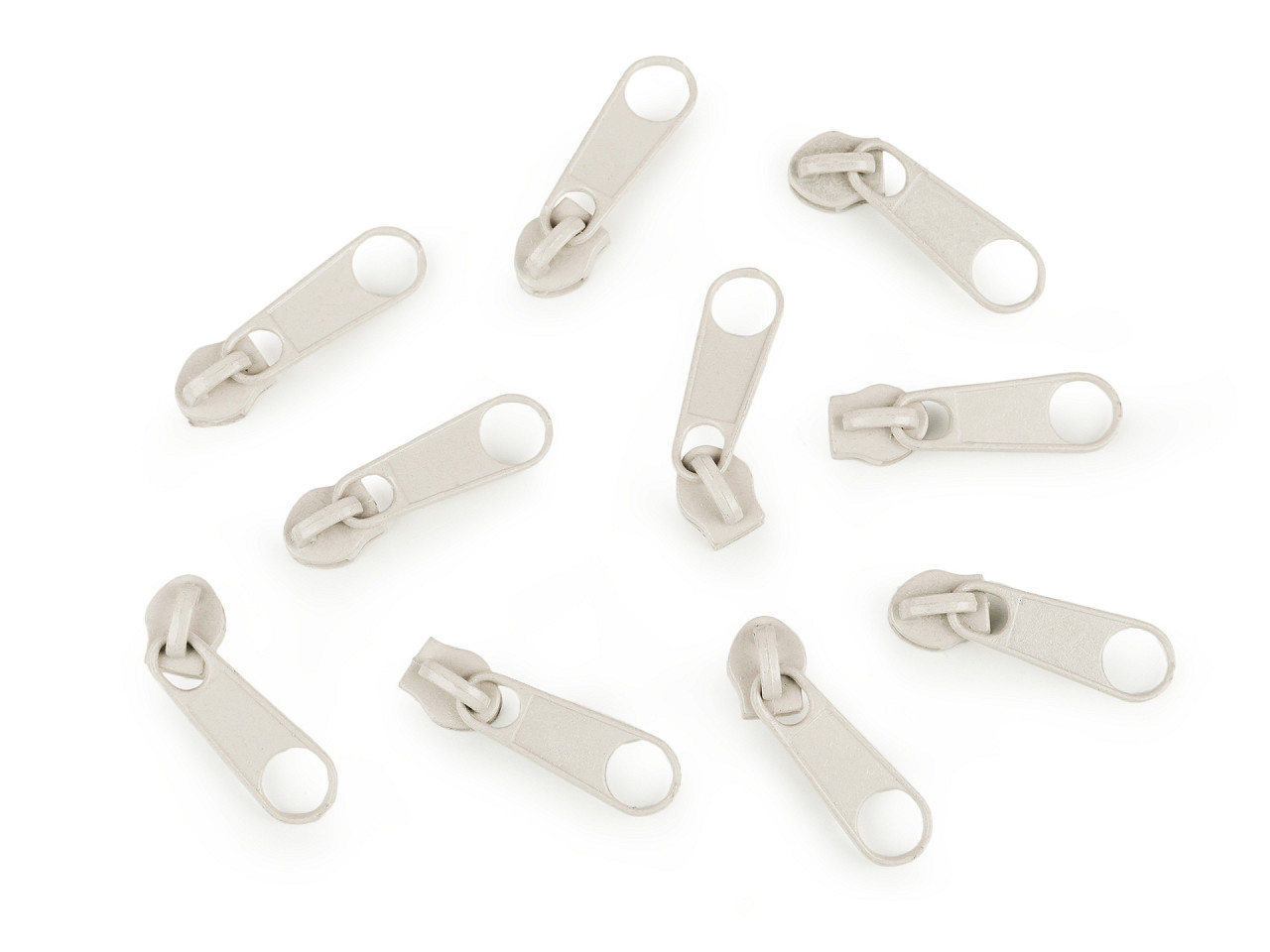 Schieber für spiralreißverschlüsse nr. 3 für pol-meterware - Nickel (10 Stücke)