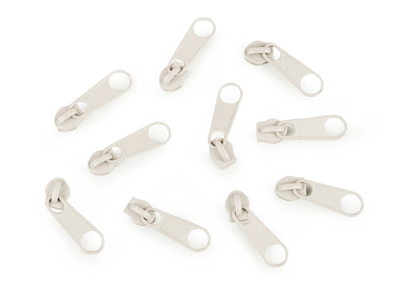 Schieber für spiralreißverschlüsse nr. 3 für pol-meterware - Nickel (10 Stücke)