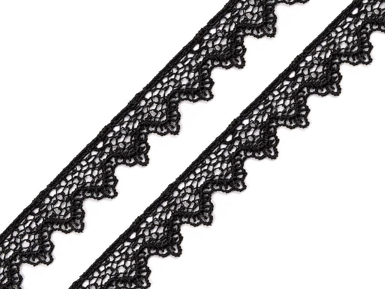 Ätzspitze breite 17mm - Schneeweiß (1 Meter)