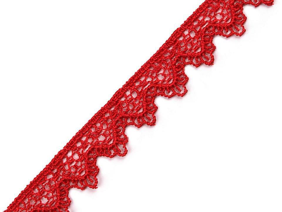 Ätzspitze breite 17mm - Schneeweiß (1 Meter)