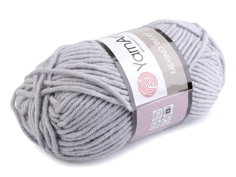 Strickgarn merino bulky 100 g - Grau hematit (1 Stück)