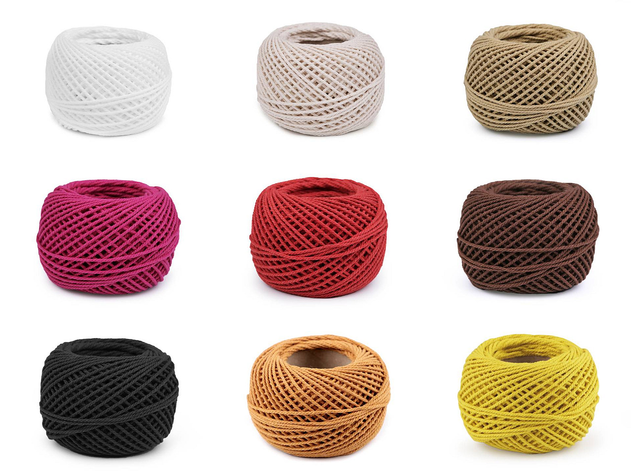 Baumwollgarn für makramee/zum häkeln, 40 g, entwirbar - Weiß (1 Stück)