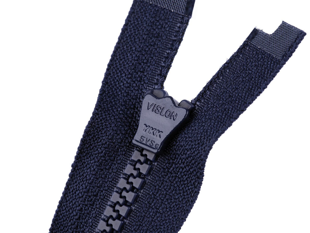 Knochenreißverschluss ykk nr. 5, länge 60 cm, für jacken - Weiß (1 Stück)