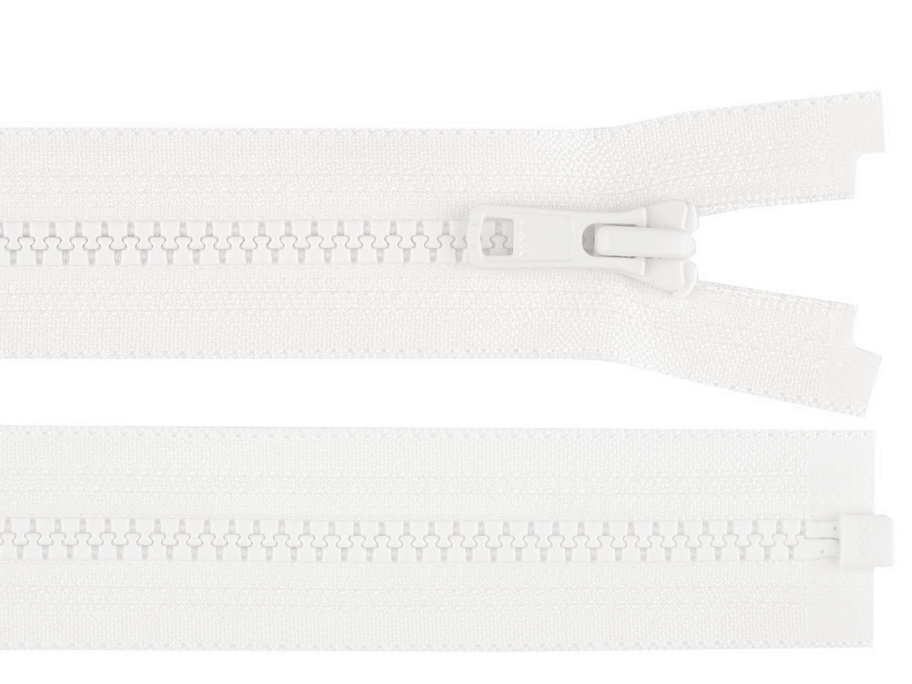 Knochenreißverschluss ykk nr. 5, länge 60 cm, für jacken - Weiß (1 Stück)