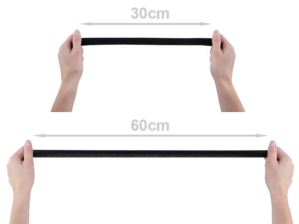 Klettband breite 20 mm elastisch plüsch - Hellbeige (1 Meter)