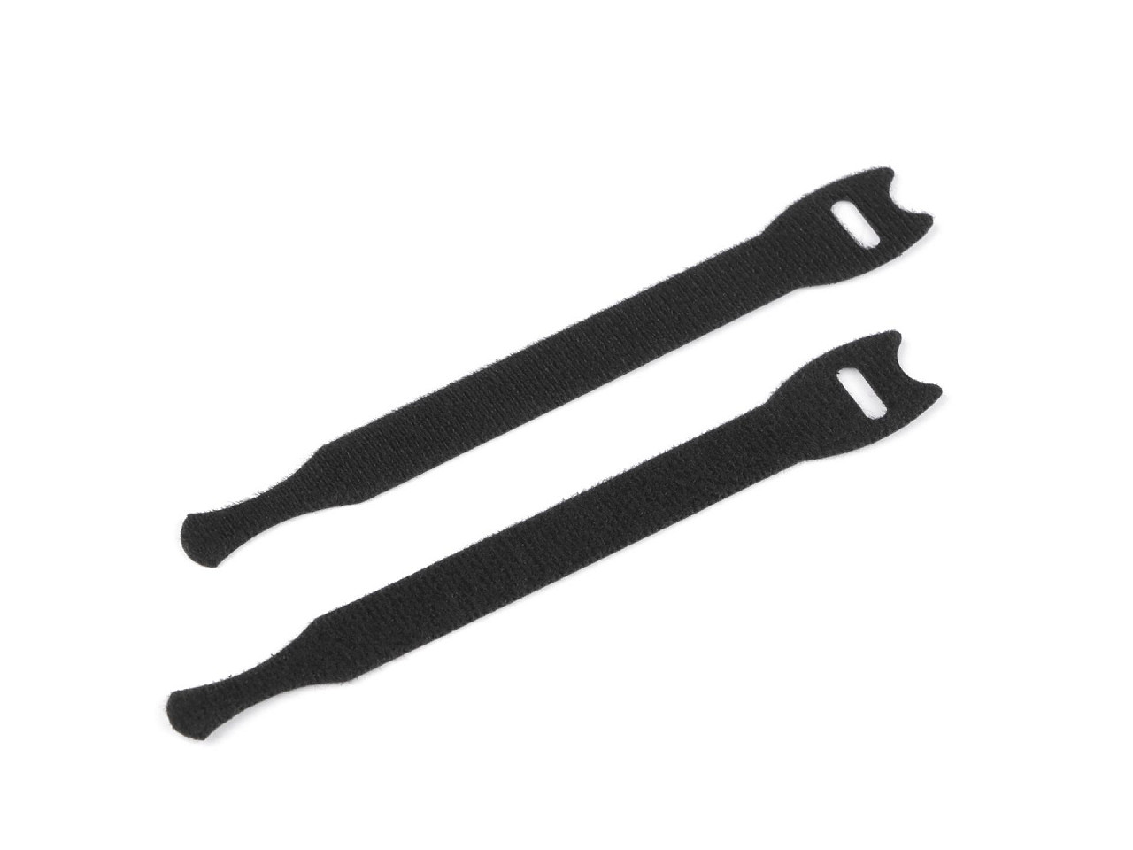 Klett-kabelbinder, länge 15; 20 cm - Schwarz (10 Stücke)