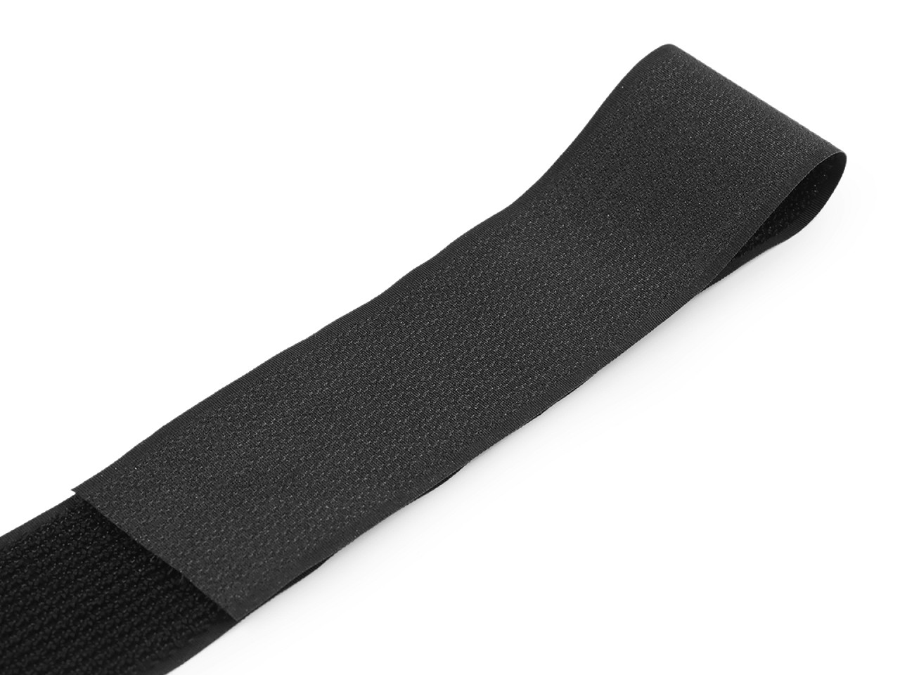 Klettverschluss mit haken und schlaufen auf derselben seite, breite 50 mm - Weiß (1 Meter)