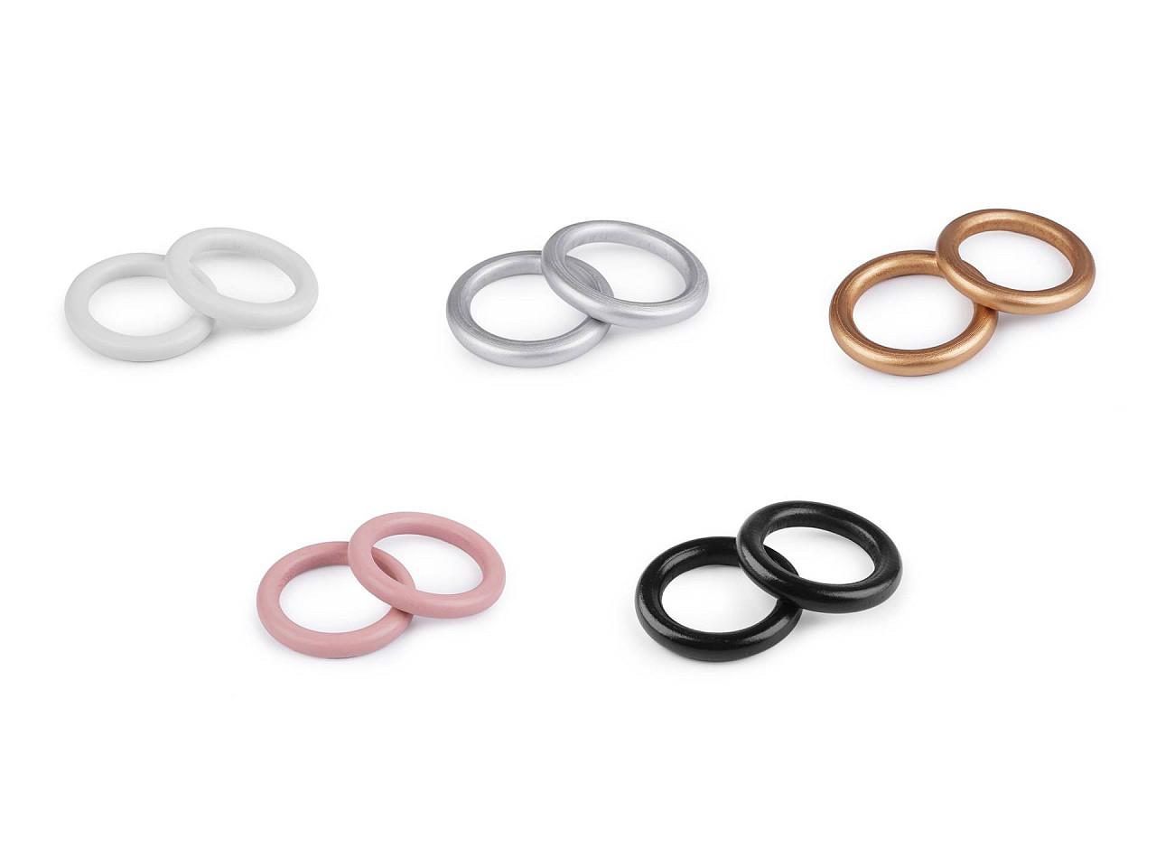 Farbiger holzring außen-ø 50 mm - Silber (20 Stücke)