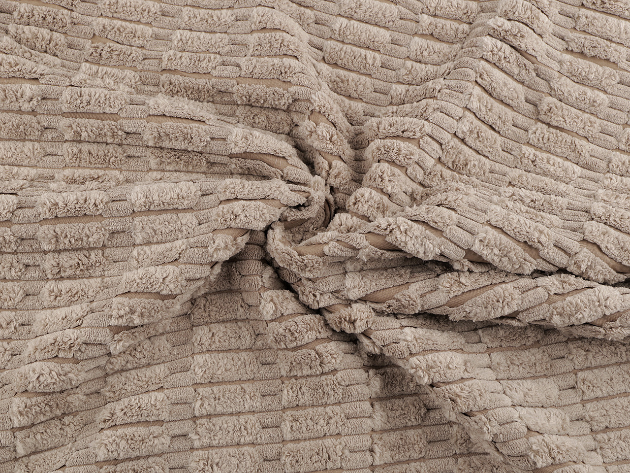 Dekostoff mit 3d-plüschstruktur - Grün (1 Meter)