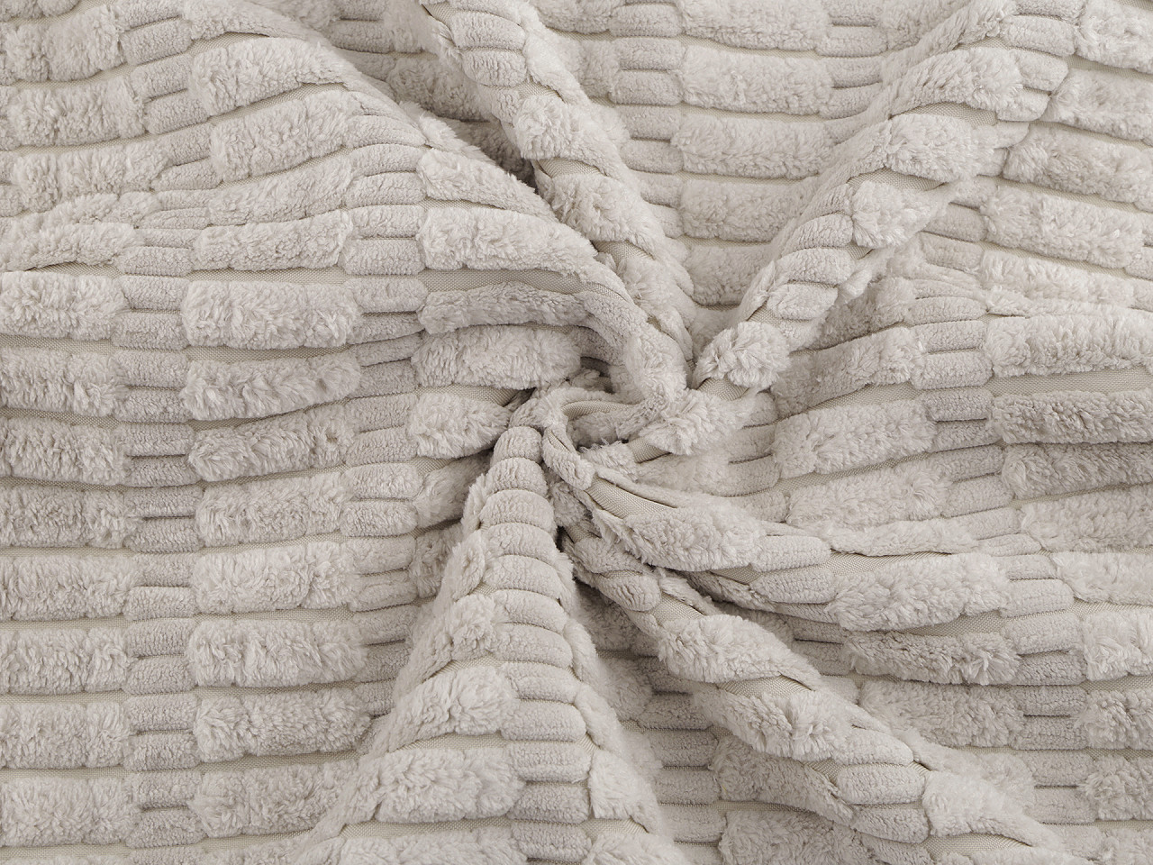 Dekostoff mit 3d-plüschstruktur - Grün (1 Meter)