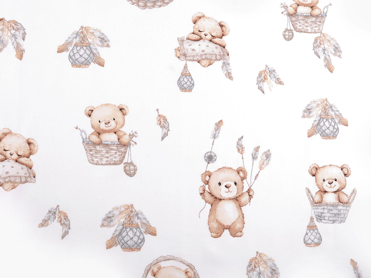 Baumwollstoff/leinwand bärchen - Eisblau (1 Meter)