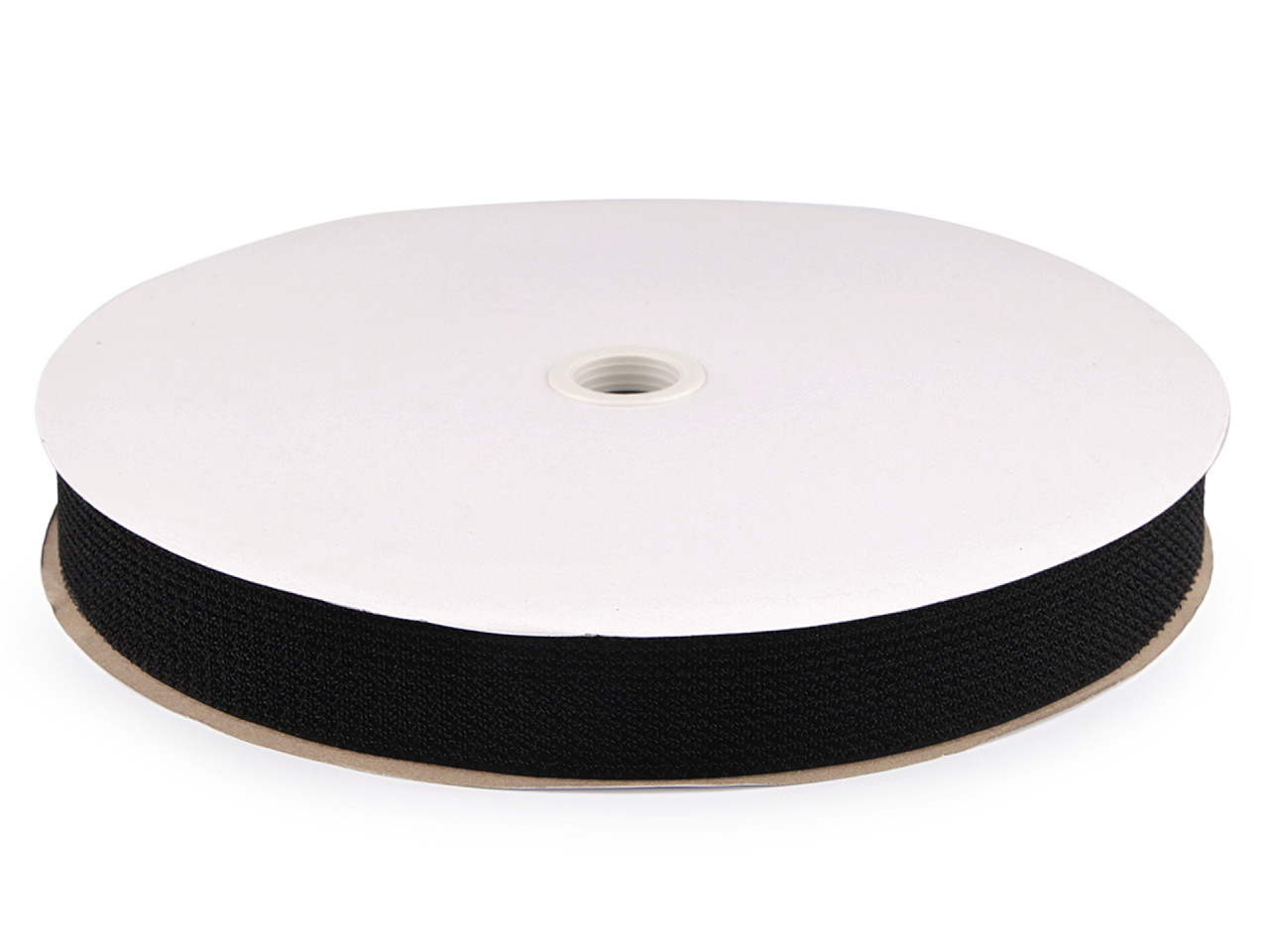 Klettverschluss mit haken und schlaufen auf derselben seite, breite 38 mm - Schwarz (1 Meter)